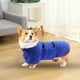 thumbnail image 5 of Albornoz para perros, toalla de secado rápido, duradera, suave y ajustable. Azul M, 5 of 5