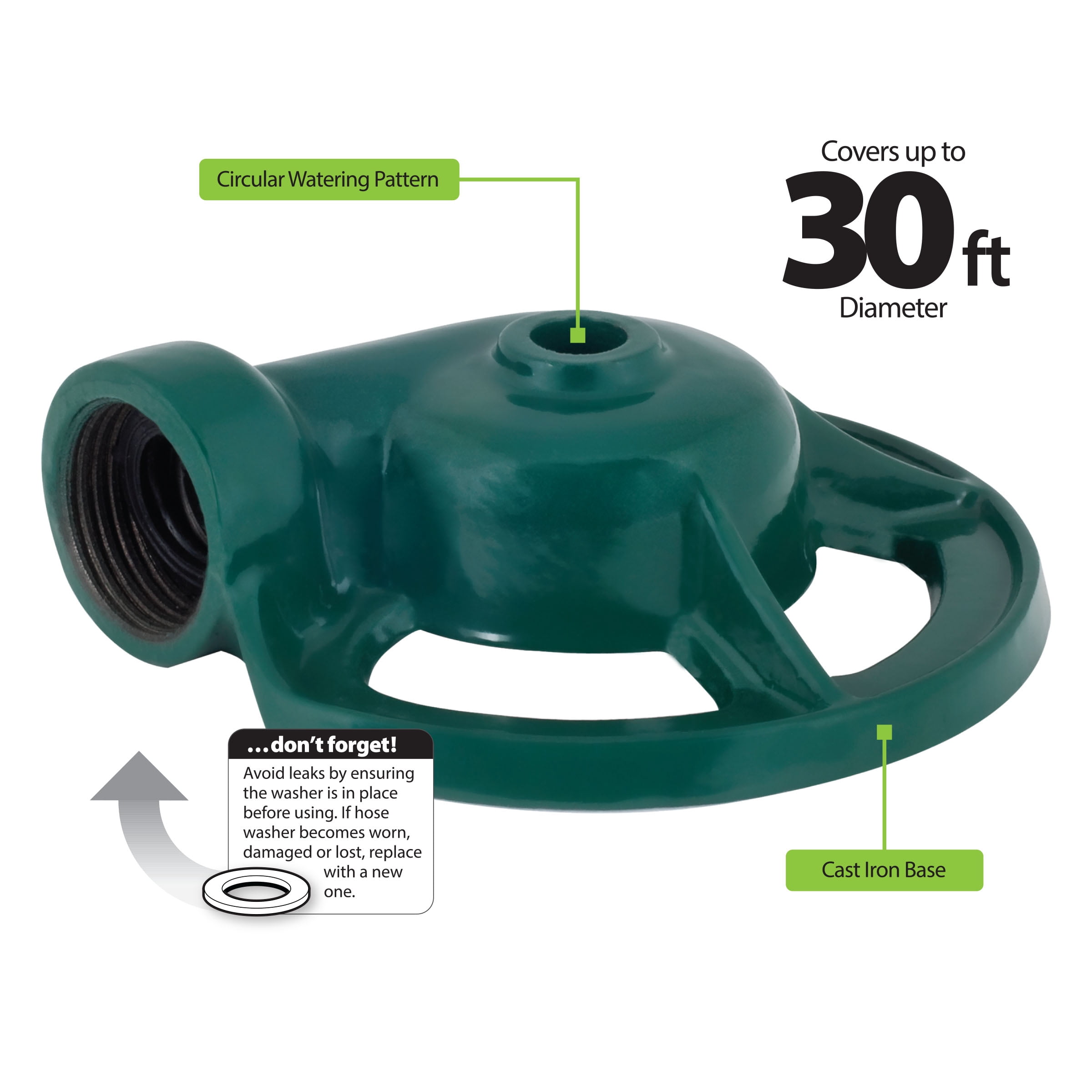 Melnor Heavy-Duty Cast Iron Stationary Circular Spot Sprinkler