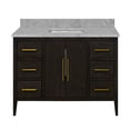 thumbnail image 3 of Parisian 48" Bathroom Vanity with Black Oak Cabinet and Carrara Marble Top, 3 of 7