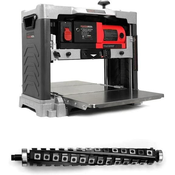 FindBuyTool 13" Benchtop Thickness Planer with Helical Cutterhead, 15-Amp 120V, 40 Carbide Inserts, Low-Noise Wood Planer for Woodworking & DIY