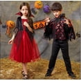 thumbnail image 4 of Disfraz de Halloween para niña vampiro, vestido elegante de carnaval, fiesta de Cosplay de 2 a 12 años, vestido de fiesta para niña, disfraz de Disney puesta en escena, 4 of 5