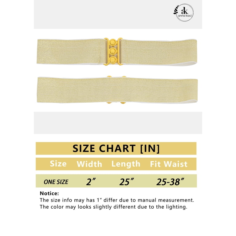 1318 Women\'s Sparkly Glitter Waistband Wide Stretch Elastic Belt Wedding Women main image 4