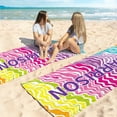 thumbnail image 3 of Personalized Custom Beach Towel - Microfiber Pool Swim Travel Large Soft Customized Name Towel (30"x60"), 3 of 9