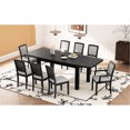 thumbnail image 3 of Black and gray cushion dining set, 9 pieces for dining room - Add charm to your dining area with unique design, 3 of 7