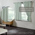 thumbnail image 3 of VHC Brands Annie Buffalo Check Farmhouse 63"x36" Panel Pair Green Rod Pocket Cotton Tie Back(s) Window Curtains, 3 of 4