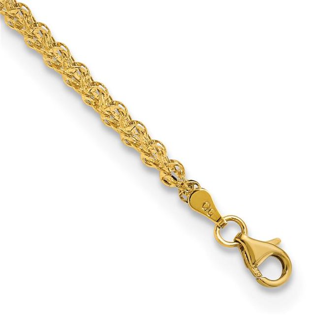 Quality Gold SF2811-7.5 14K Yellow Gold Polished Fancy Link 7.5 in. Bracelet