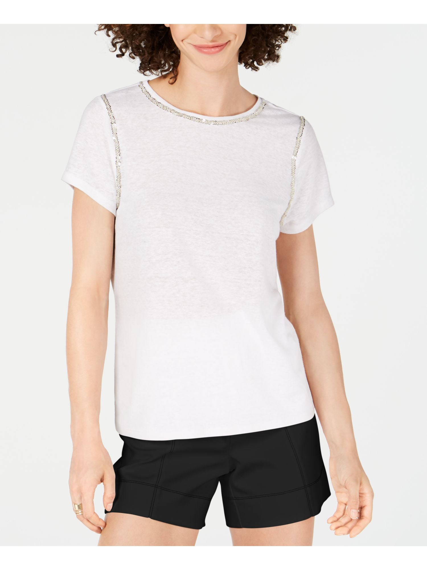 walmart white crew neck