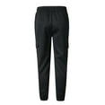 thumbnail image 2 of Rggeeun Mens Cargo Pants Male Casual Sports Pocket Solid Color Pants Street Cargo Tie Male Cargo Pants Joggers Classic, 2 of 4