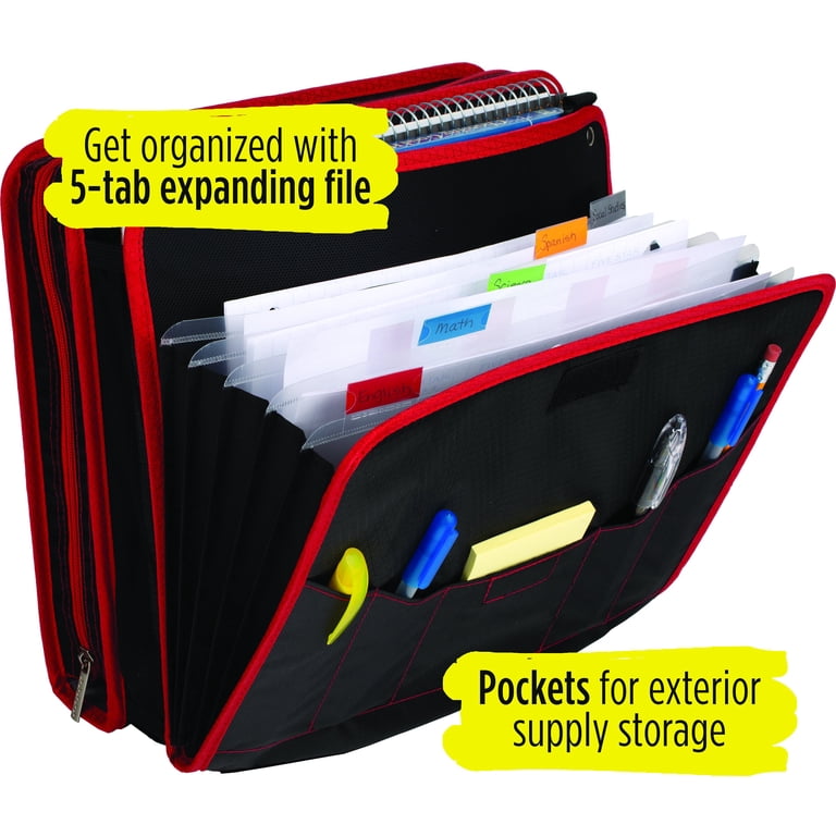 Five Star School Supplies Zipper Binder + Storage, 4