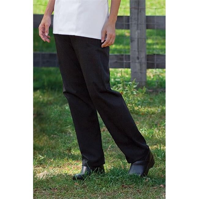 White Swan Five Star Chef Apparel Houndstooth Pull on Baggy Chef Pants Large 
