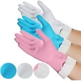 thumbnail image 1 of Guantes de limpieza para lavar platos, guantes con forro aterciopelado de algodón suave para la cocina del hogar, 3 pares de guantes de goma impermeables reutilizables, 3 colores, 1 of 7
