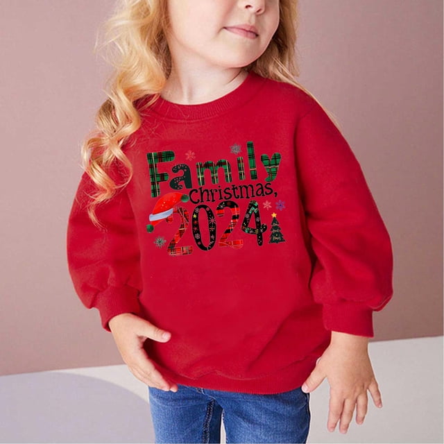 Fiudx Sudadera de Invierno, Ropa Infantil Mezcla de Algodón Suave, Sudadera con Capucha con Estampado Festivo, Túnica Ligera y Cómoda, Ideal para Juegos Escolares, Moda para Niños y Niñas, Lavish a M
