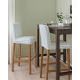 thumbnail image 2 of Blue Striped Bar Stool Covers Set of 6, Blue White Stripes Farmhouse Stretch Washable Bar Chair Covers with Backs, Removable Pub Counter Height Chair Cover for Kitchen Dining Room Cafe, 2 of 7