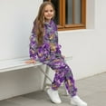 thumbnail image 4 of Uorisanigo Girls Boys Sweatsuit Set - Oversized Long Sleeve Purple Hunting Camo Forest Pullover Hoodie & Athletic Jogger Sweatpants for Kids Fall Winter Outfits 2PCS Set, 4 of 7