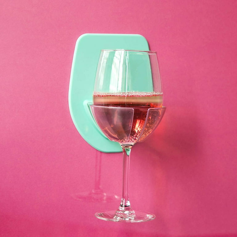 Wovilon Plastic Wine Glass Holder For The Bath Shower Red Wine Glass Holder