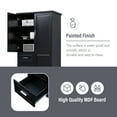 thumbnail image 5 of Bathroom Cabinet, 62.2" Tall Storage Cabinet with Doors and Shelves, Freestanding Linen Closet for Bathroom, Kitchen, Living Room, Black, 5 of 9