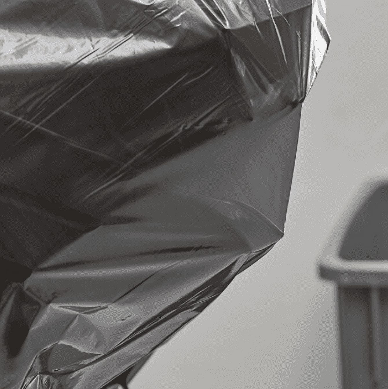 100 Count 55-60 Gallon Trash Bags, Sturdy & Tear-Resistant Commercial Can Liners 55 Gallon, Large Garbage Bags, Large Black Trash Bags for Commercial, Lawn and Leaf Bags