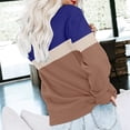 thumbnail image 4 of Ruyang Casual Pullover for Women Women's Casual Long Sleeve Color Block/Solid Tops Crewneck Sweatshirts Cute Loose Fit Pullover with Pockets, 4 of 6
