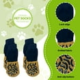 thumbnail image 3 of TELOLY 4Pcs Dog Socks,Breathable Cotton Dog Paw Protector,Abrasion Bottom Dog Socks,Yellow, 3 of 7