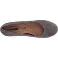 thumbnail image 5 of Clarks 26136567: Women's Flores Tulip Grey Suede Wedge Pump (9.5 B(M) US Women), 5 of 6