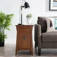 thumbnail image 4 of Maklaine Mission Cabinet Wood End Table in Brown Finish/Russet, 4 of 10