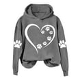 thumbnail image 3 of UTSJKR Dog Mom Hoodie for Women Mens Cat Paw Sweatshirt Heart Graphic Hooded Pullover Pet Puppy Owner Lovers Matching Tops Gray XXL, 3 of 4