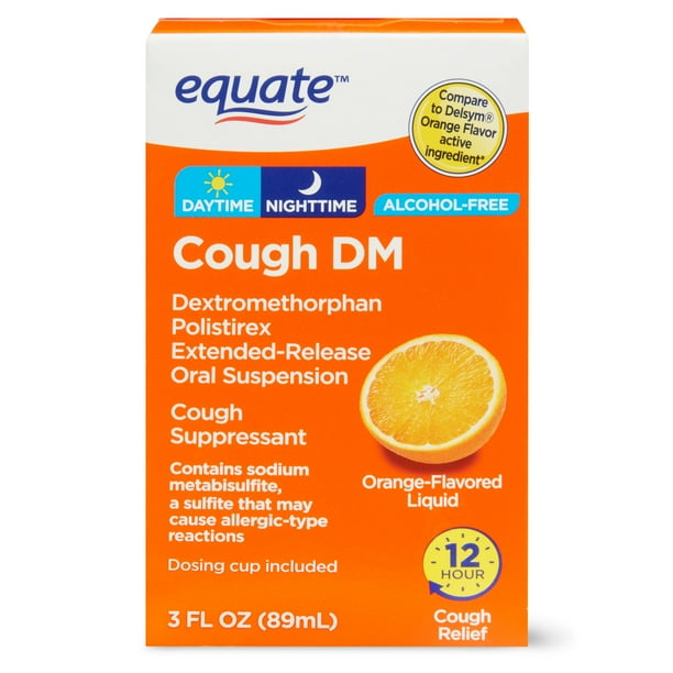 Equate Cough DM ExtendedRelease Oral Suspension, Orange Flavor, 3 fl