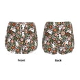 thumbnail image 6 of Sigee Rabbits on Floral for Women's Athletic Shorts High Waisted Running Shorts Pocket Sporty Short Gym Elastic Workout ShortsSmall, 6 of 9