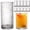 Clear-12Pcs, variant on Green Drinking Glasses Set of 12, 12 Oz Highball & 10 Oz Cocktail Glasses, Green Kitchen Vintage Glassware Set, Floral Embossed Glass Tumbler Cups for Water, Beer, Juice, Whiskey, Coffee