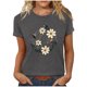 thumbnail image 1 of Tops de Manga Corta de las Mujeres, Cuello Redondo Impreso, Camiseta de Manga Corta para las Mujeres, 1 of 3