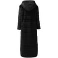 thumbnail image 5 of QATAINLAV Faux Fur Winter Coats for Women Thicken Warm Maxi Length Outwear Solid Color Open Front Overcoat Hooded Fuzzy Jacket Cardigan, Black, XXXXXL, 5 of 6