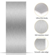 10 Inch Stainless Steel Metal Cake Scraper Large Double Sided Patterned Stripe Edge Smoother Scraper Cake Decorating Comb Cake Pastry Cutter for Home Kitchen Mousse Butter Cream Cake Decor (1 Piece)