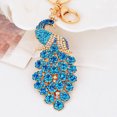 thumbnail image 6 of harmtty Shiny Peacock Pendant Key Chain Rhinestone Keychain Ring Bag Purse Car Ornament,Sapphire Blue, 6 of 7