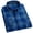 Blue, variant on Men's Plaid Shirts Long Sleeve Blouses Cotton Button Tops Spring Fall Lapel Dress Shirts for Business Work Casual Size: 38-46