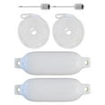 thumbnail image 5 of 2x Marine Boat , Anchor Buoy Float Inflatable Dock Edge Mooring Buoy Dock Float for Row Boats Fishing Small Boats, Yachts Boat Dock 1.5m White Rope, 5 of 8
