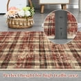 thumbnail image 4 of 2x6 Modern Washable Tartan Plaid Area Rug - Soft Non-Slip Carpet for Living Room and Bedroom, Red, 4 of 6