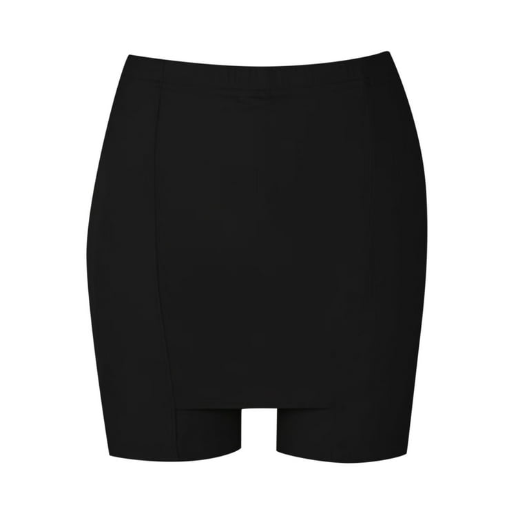 MRULIC Womens Leggings Front Crotch Slip Shorts Under Dresses Smooth  Boyshorts Underwear Thigh Panties Shorts For Matching Skirts Dresses Black  + L