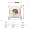 thumbnail image 4 of Square Throw Pillow Covers with Core, Pink Space Planet Pillows for Sofa Beds, 16"x16", 4 of 9