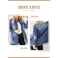 thumbnail image 3 of HOTAPEI Ripped Jean Jacket for Women Casual Long Metal Buttoned Frayed Boyfriend Distressed Denim Jackets With Pocket, 3 of 6
