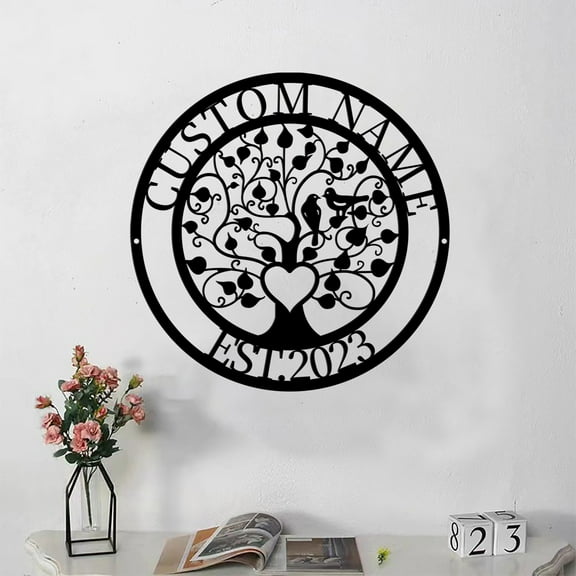 Custom Personalized Metal Tree of Life Sign, Tree of Life Decorations, Life Tree Metal Wall art, Tree of Life Sign, Tree of Life