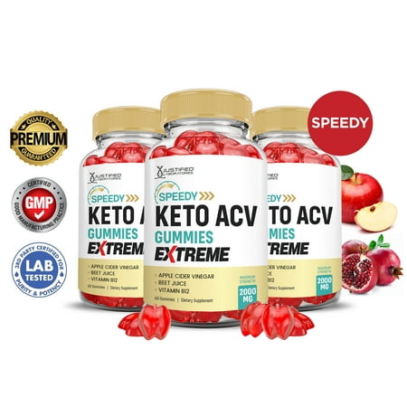 (3 Pack) Speedy Keto Extreme ACV Gummies 2000mg Dietary Supplement 180 Gummys