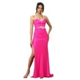 thumbnail image 2 of Womens Dusty Blue Prom Gown Formal Evening Long Sheath Plus Size Dress, 2 of 9