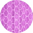 thumbnail image 1 of Ahgly Company Indoor Round Trellis Pink Modern Area Rugs, 5' Round, 1 of 4