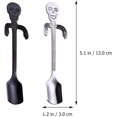 thumbnail image 2 of Queilt Tea Spoons Black Spoons 1 set Home for Shape Stainless Steel Spoons Soup Tea Serving Skull Coffee Restaurant Tableware Creative Food Stainless Steel Spoon Stainless Steel Spoon Black Spoons, 2 of 5