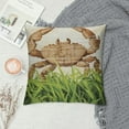 thumbnail image 2 of Chilfamy Ocean Beach Outdoor Throw Pillow Covers Case Decorative Sea Plants Coastal Crab Decor Rectangular Pillowcase Decorations for Waist Lumbar Couch, Marine Animals 12x12in, 2 of 5