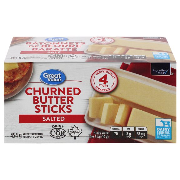 Great Value Salted Churned Butter Sticks