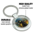 thumbnail image 5 of Wizard of Oz Wicked Witch Character Keychain Classy Round Chrome Plated Metal, 5 of 9