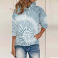 thumbnail image 2 of Dyegold Woman's Hoodies Holiday Gifts Graphic Vintage Fashion Casual Sweater Teen Girls Hooded Drawstring Hoodie Winter Plus Size Jacket Ladies Workout Shirts Fleece Tie Dye Camo Sweatshirt Pullover, 2 of 4