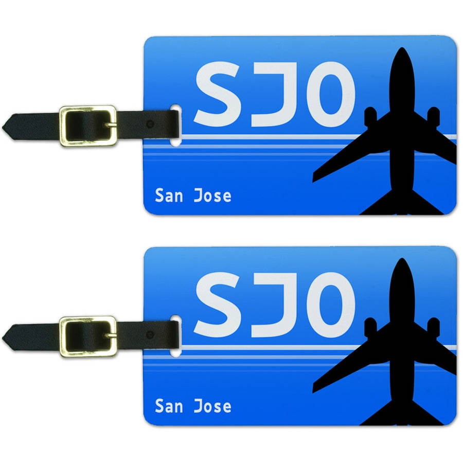 San Jose Costa Rica Juan Santa Maria (SJO) Airport Code Luggage Tags