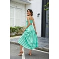 thumbnail image 5 of HVEOO Women Boho Long Dress Spaghetti Strap Flowy Maxi Dress Beach A Line Sundress, Green, 5 of 8